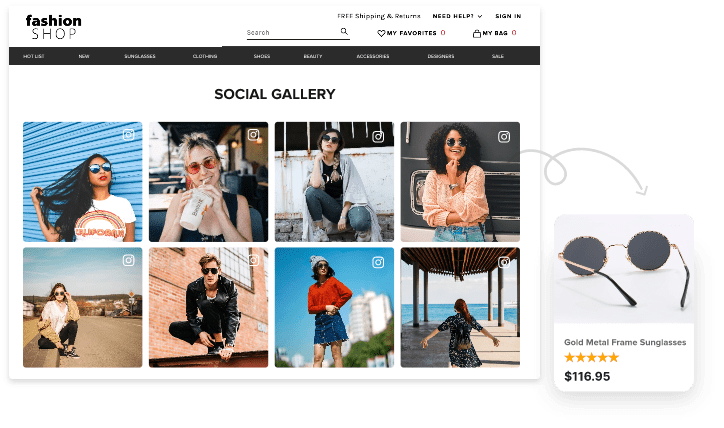 ugc insluiten op website
