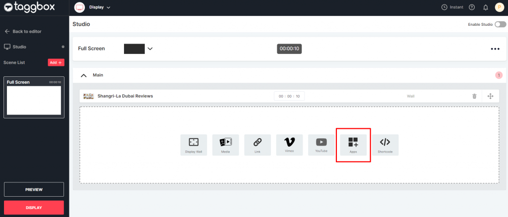 Muestra un código QR, selecciona la aplicación y más