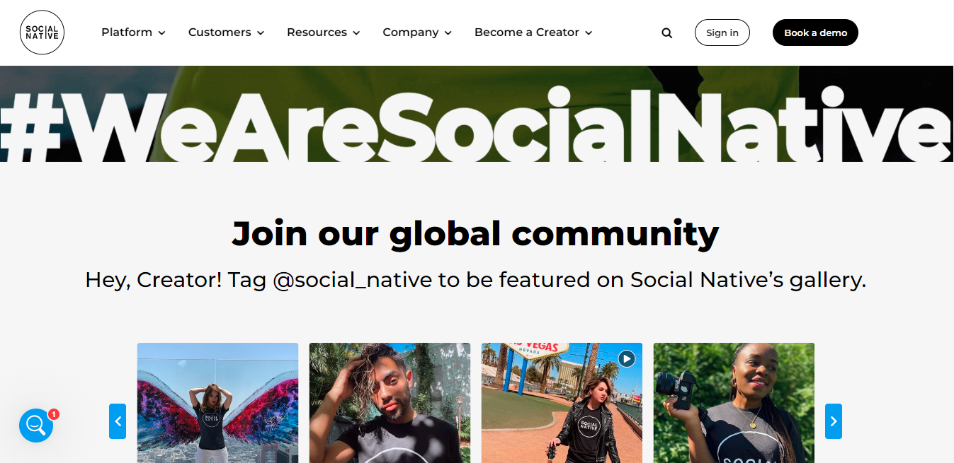 Socail Native - Plataforma UGC