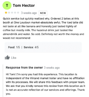 Respondiendo a críticas negativas