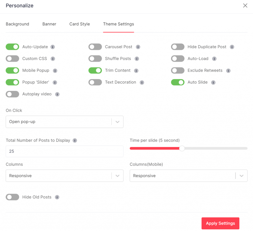 aggiungi feed di Facebook sul sito web