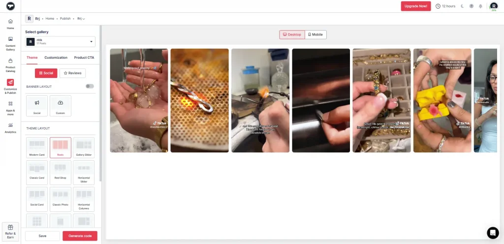 Personalizar la galería de TikTok que se puede comprar