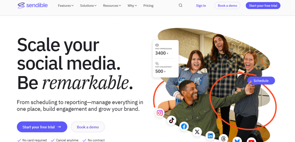 Sendible - outils de planification Instagram