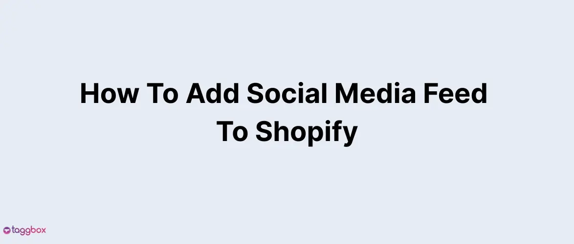 Add Social Media Feed To Shopify