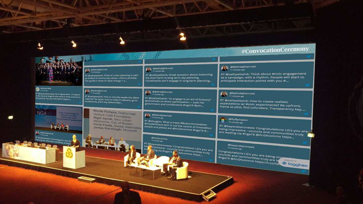 Social Wall for convocation ceremonies