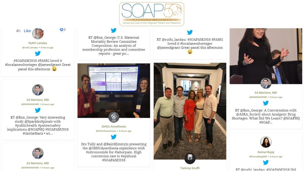 Be active on event day tweet wall