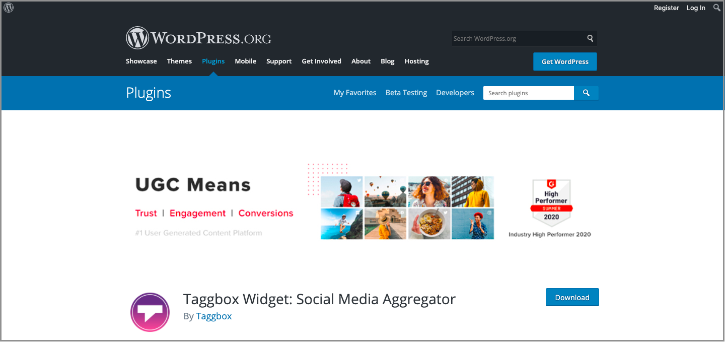 Taggbox Widget WordPress Plugin