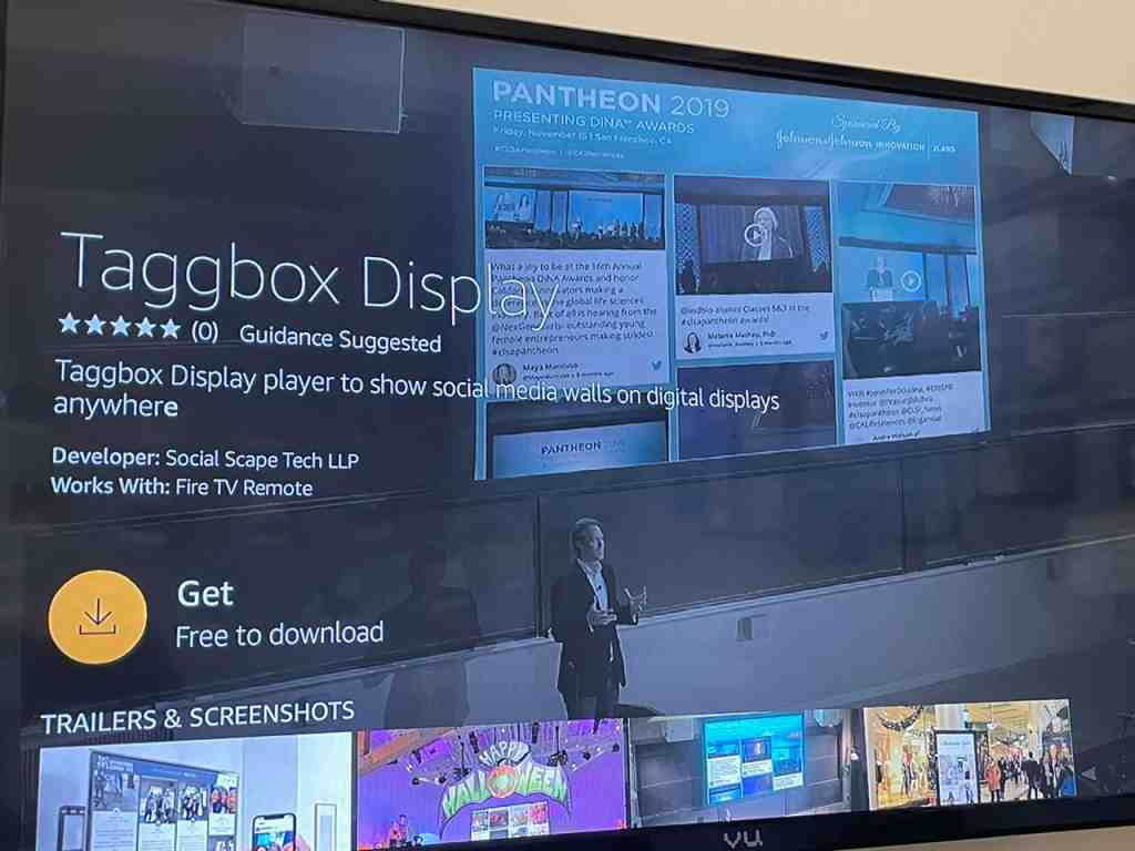 Application Firestick d'Amazon Digital Signage