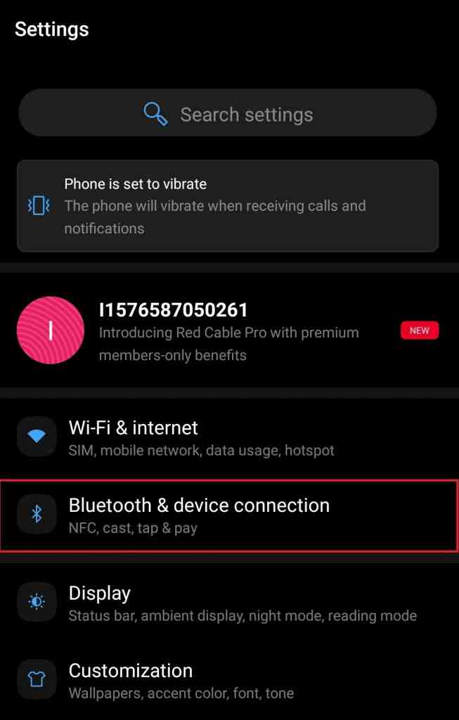 Bluetooth-optie kiezen
