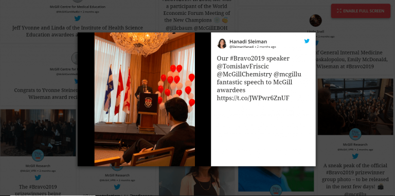 Muro social de la Universidad Mc Gill