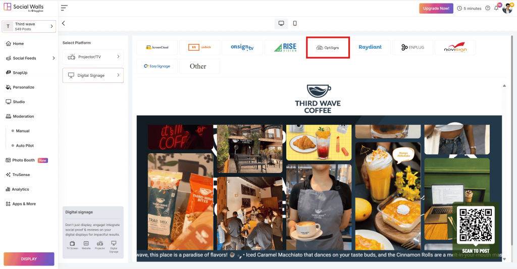 Social Walls OptiSigns