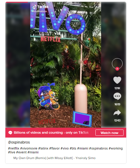 Contenido de influencers de TikTok