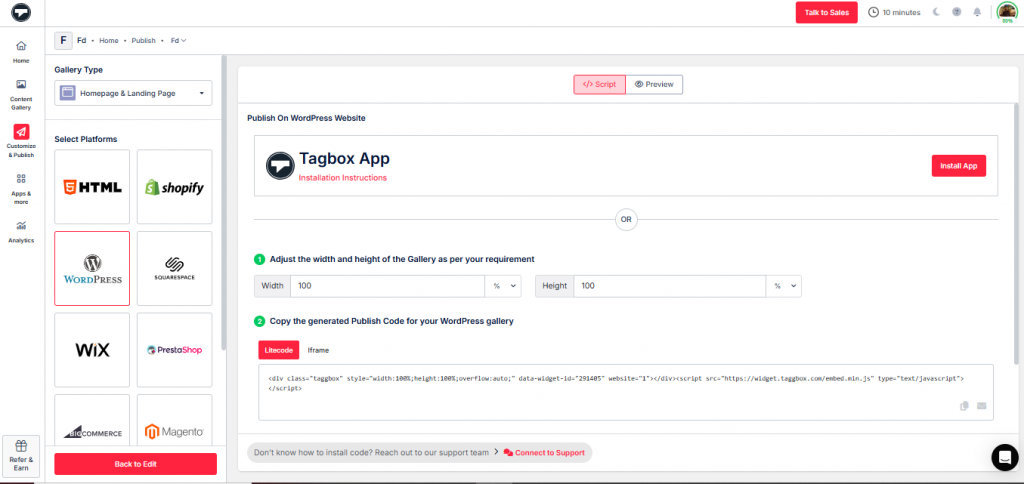 choisissez WordPress