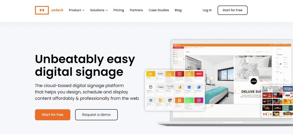 Piattaforma di segnaletica digitale Yodeck