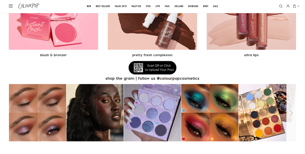 SnapUp para marcas de cosméticos