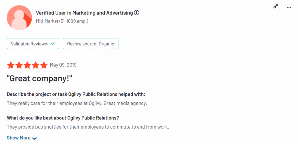 esempi di recensioni aziendali