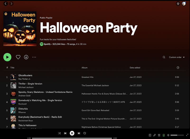 Playlist für Halloween-Partys