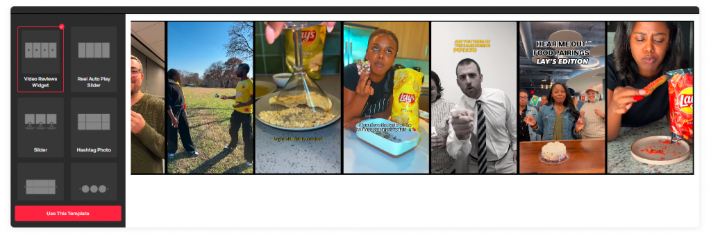 instagram video reviews widget