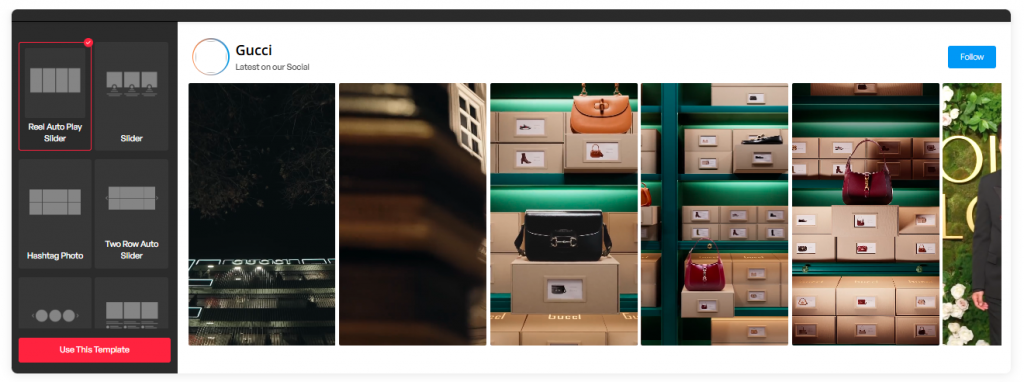 instagram reel auto play slider