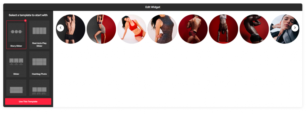 instagram story slider