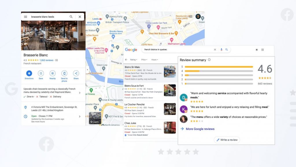 diff between google vs facebook reviews
