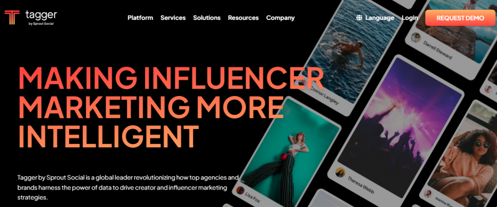 Herramienta de marketing de influencers Tagger