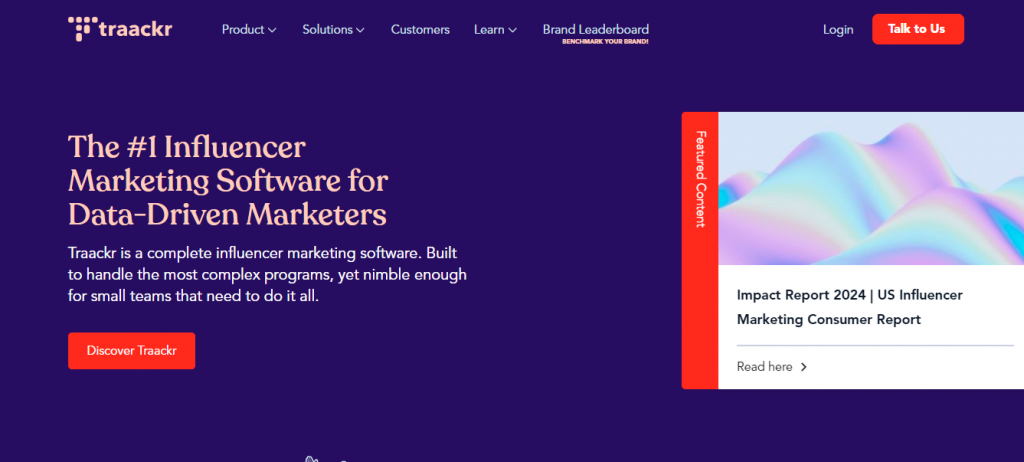 Herramienta de marketing de influencia Traackr