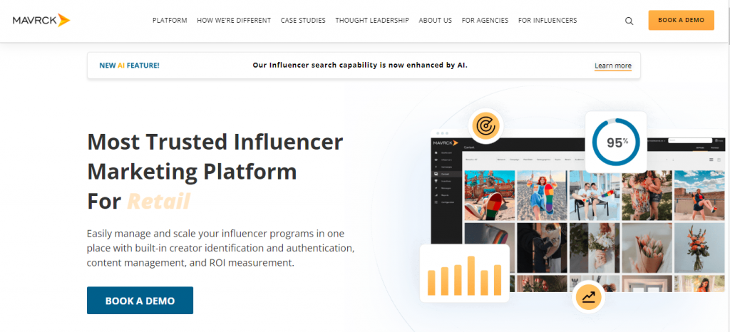 Herramienta de marketing de influencia Mavrck