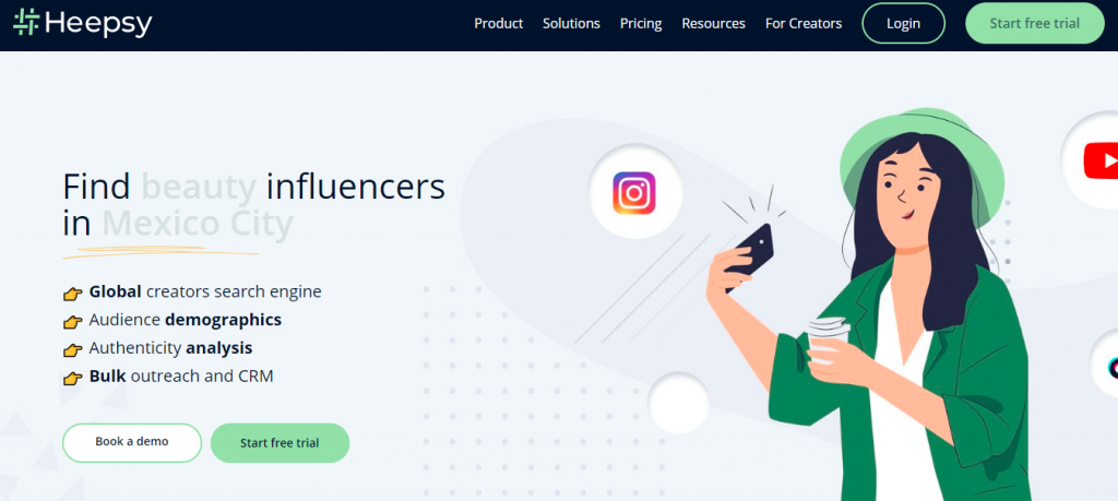 Herramienta de marketing de influencers Heppsy