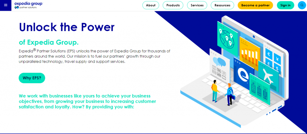 Programas de afiliados de Expedia Partner Solutions