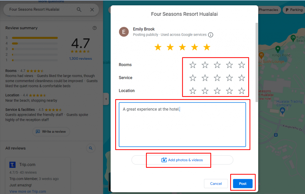 Google-Rezensionen und -Bewertungen