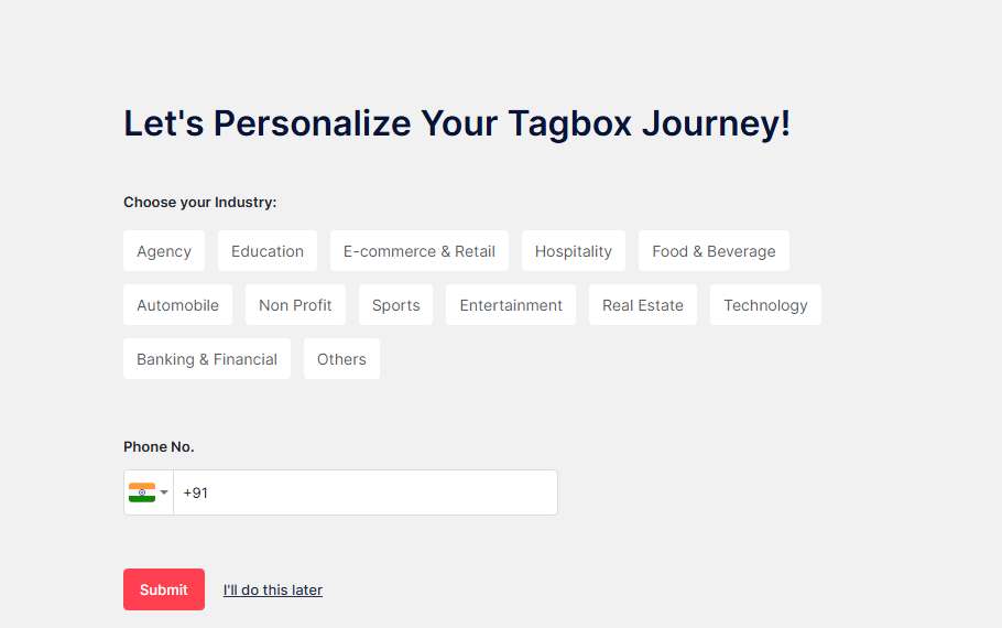 add your industry type