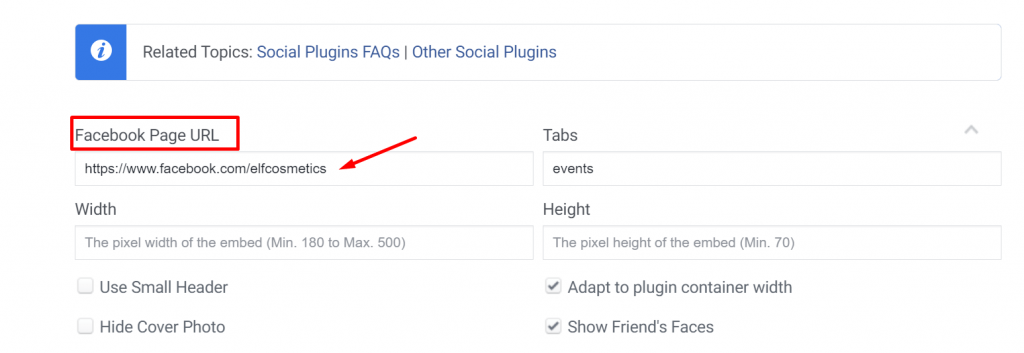 includere il feed di Facebook sul sito web