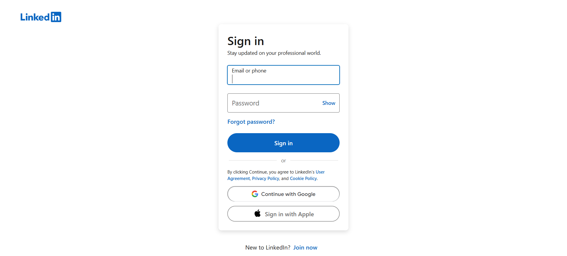Bei LinkedIn-Konto anmelden