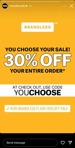 Promoting Discount and Sales on Instagram Story