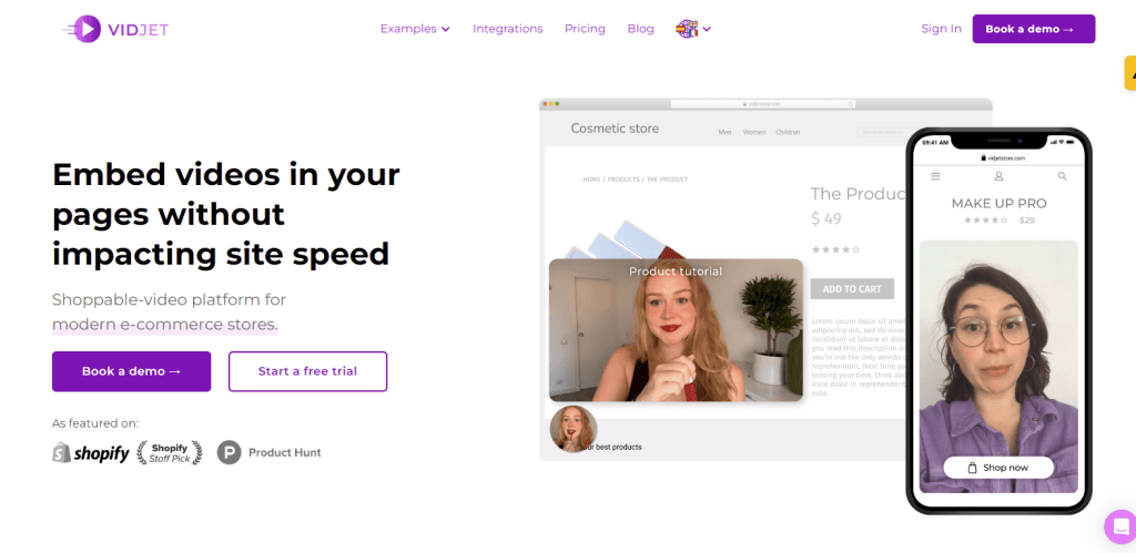 Shoppable Video Platform - Vidjet