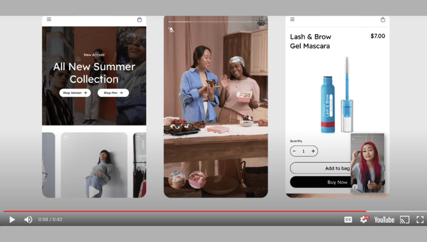 shoppable video content