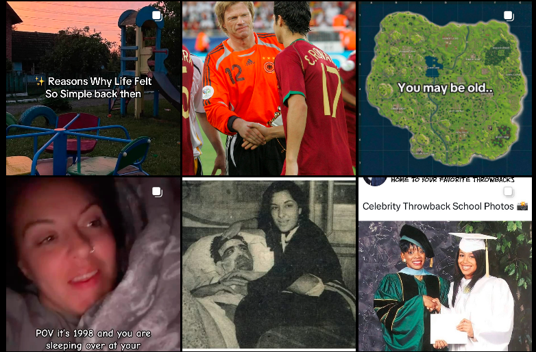 throwback series instagram feed ideas