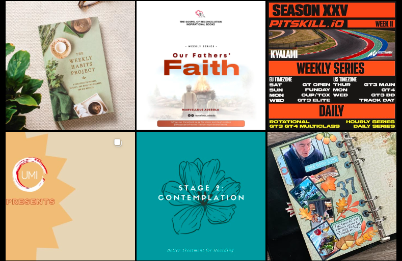 weekly series Instagram Feed Ideas