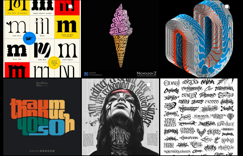 typography Instagram Feed Ideas