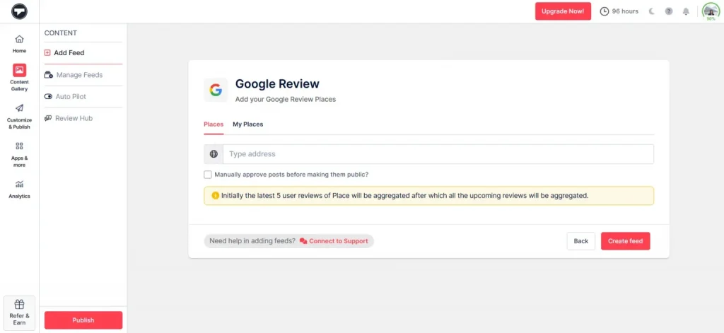 choose a connection type