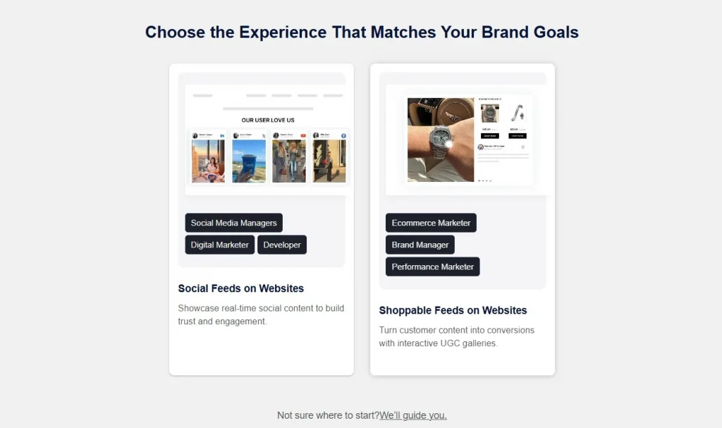 choose any experience