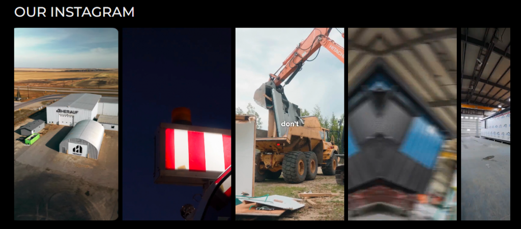 ウェブサイト上の Instagram - Herauf Modular