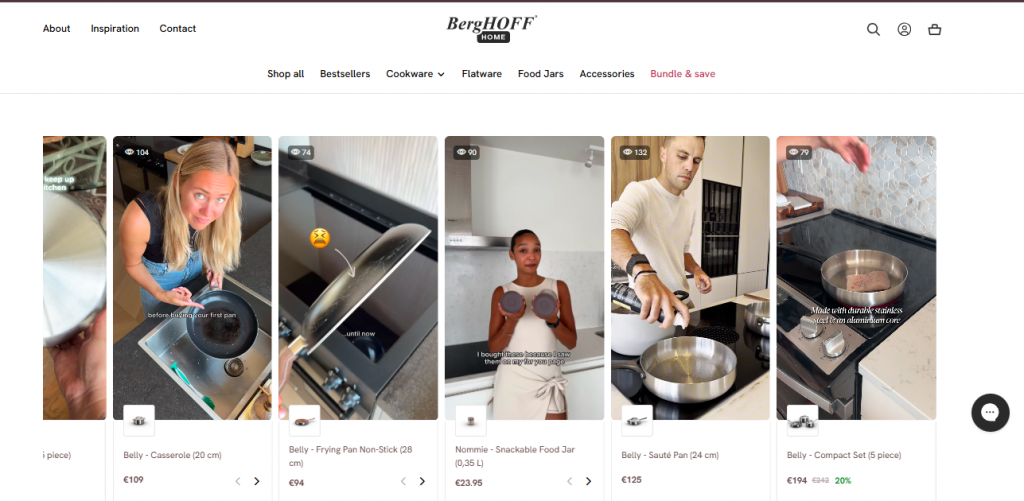 ウェブサイトのInstagram - Berghoff Home