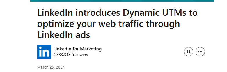 dynamische LinkedIn UTM's