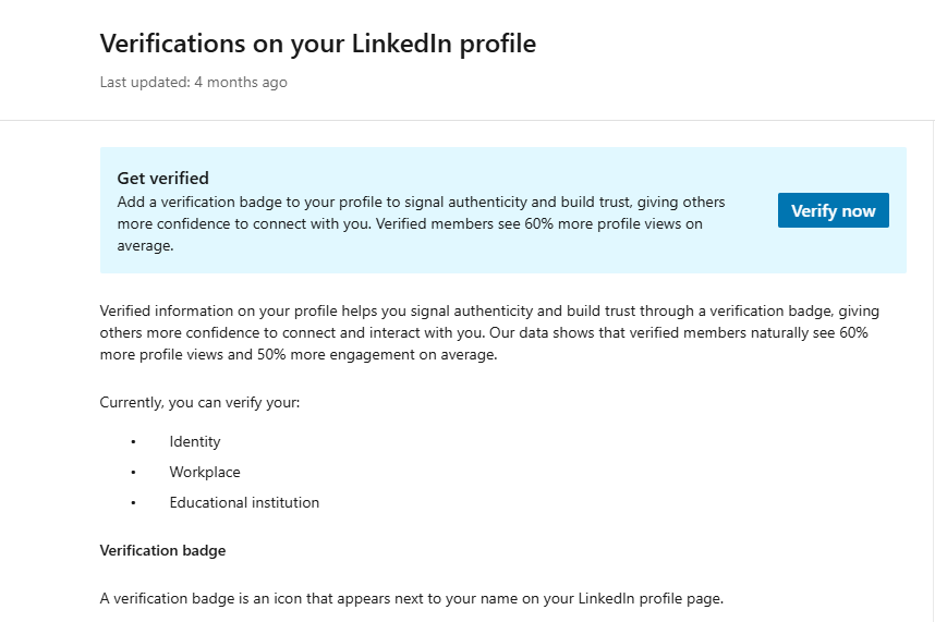 LinkedIn-verificatie