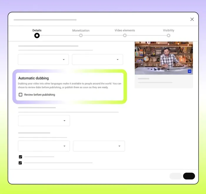 Doublage automatique en direct