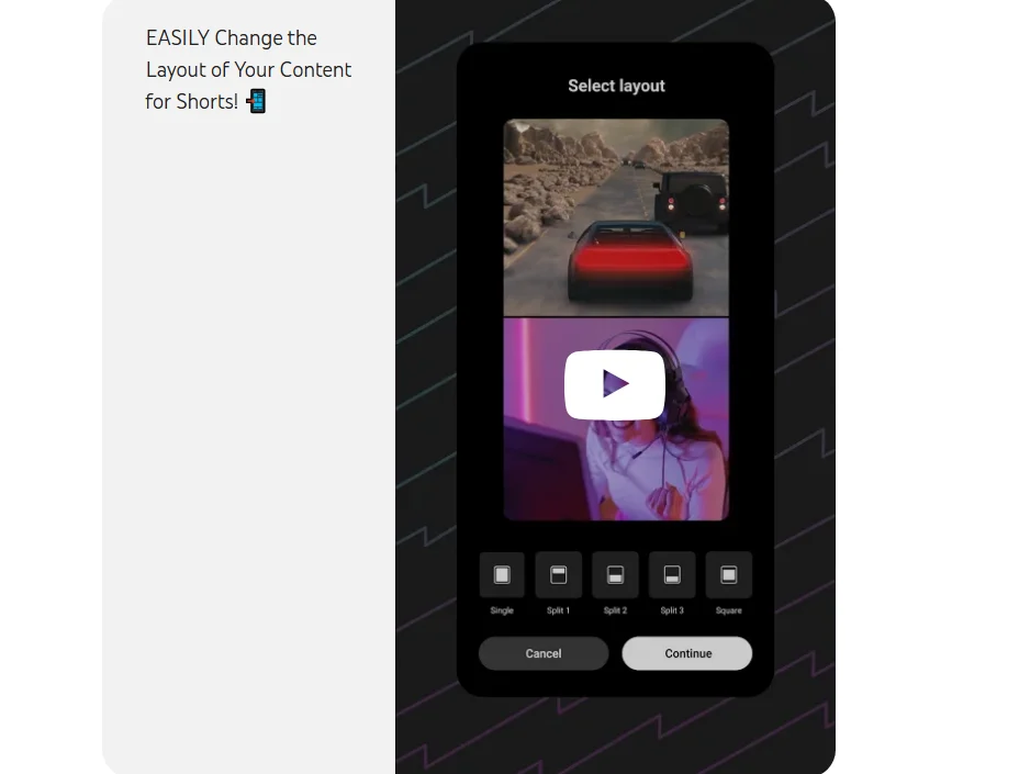 Raccourcis intégrés en direct