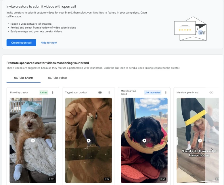 Opportunités directes pour les créateurs