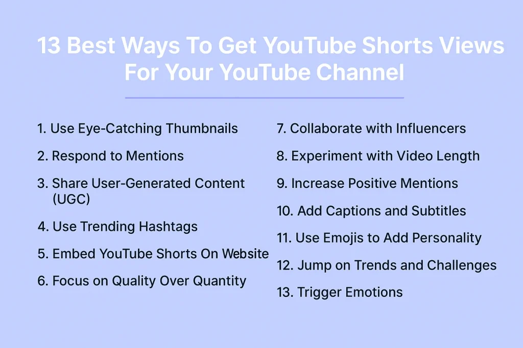 Ways To Get YouTube Shorts Views For Your YouTube Channel